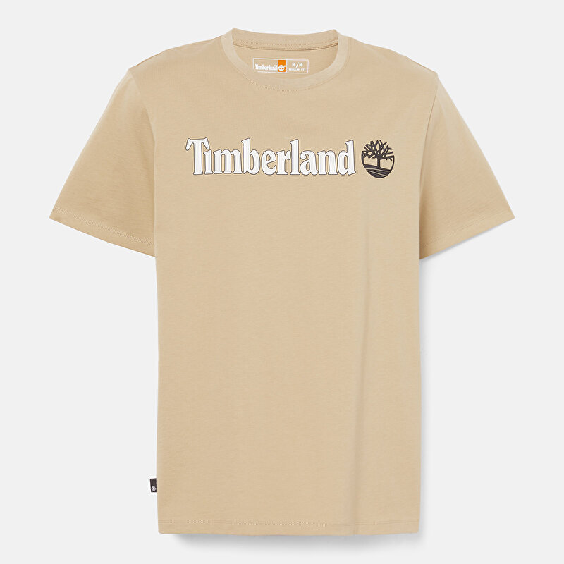 Erkek Kennebec River Linear Logo Bej Tişört