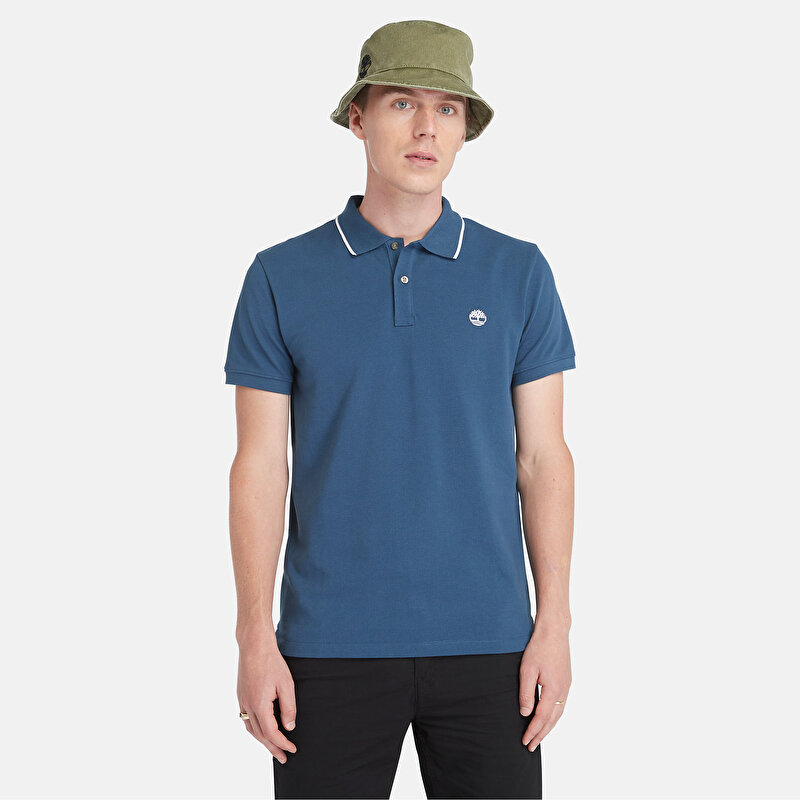 Erkek Millers River Pique Koyu Mavi Polo Tişört