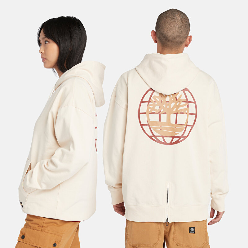 Erkek Lunar New Year Beyaz Kapüşonlu Üst