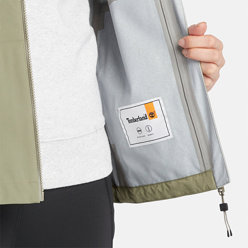 Kadın Caps Ridge Su Geçirmez Yeşil Mont