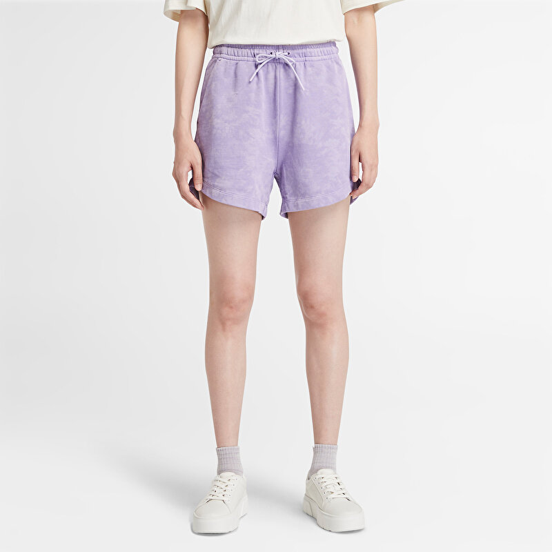 Kadın Tie Dye Mor Şort