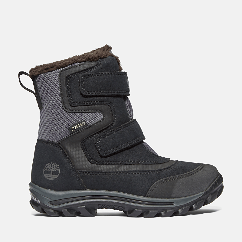 Çocuk Chillberg Cırt Cırtlı Gore-Tex Siyah Kar Botu
