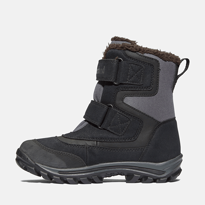 Çocuk Chillberg Cırt Cırtlı Gore-Tex Siyah Kar Botu