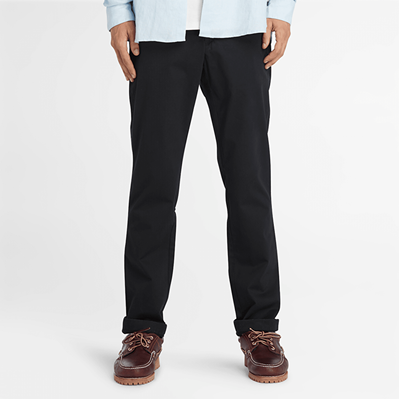 Erkek Claremont Twill Siyah Chino Pantolon