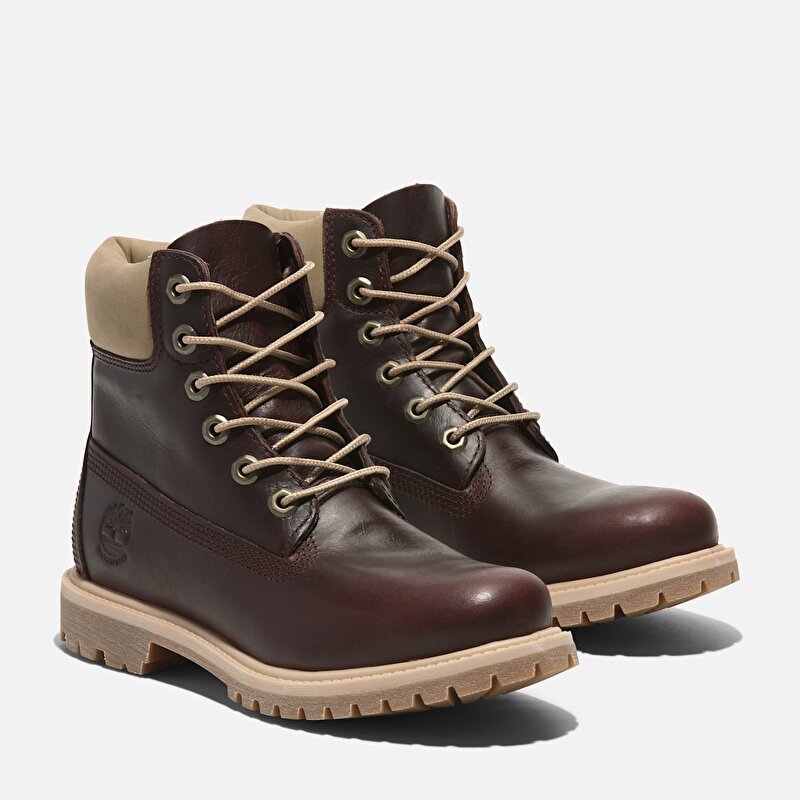 Kad n Timberland Premium 6 Inch Su Gecirmez Bordo Bot Burgundy Full Grain Timberland