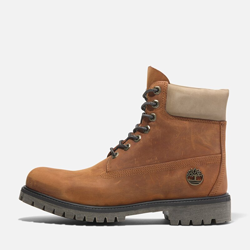 Erkek Timberland® Premium 6-Inch Su Geçirmez Turuncu Bot