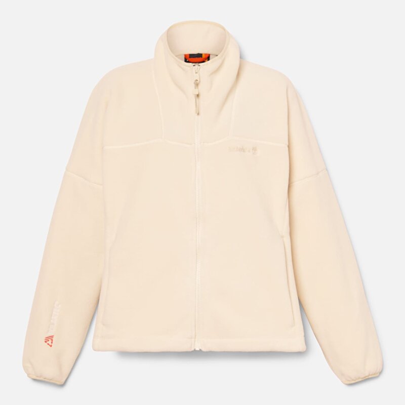 Kadın Polartec® Tam Fermuarlı Bej Polar