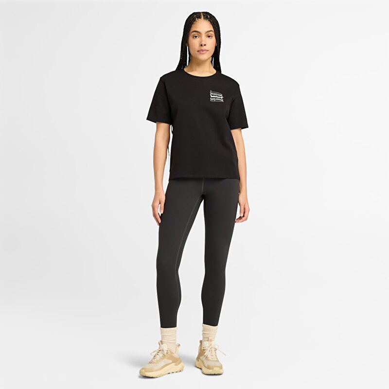 Kadın TimberFRESH™ Arkası Grafik Baskılı Siyah Tişört