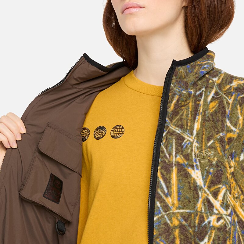 Erkek Çift Taraflı Kahverengi Polar Yelek