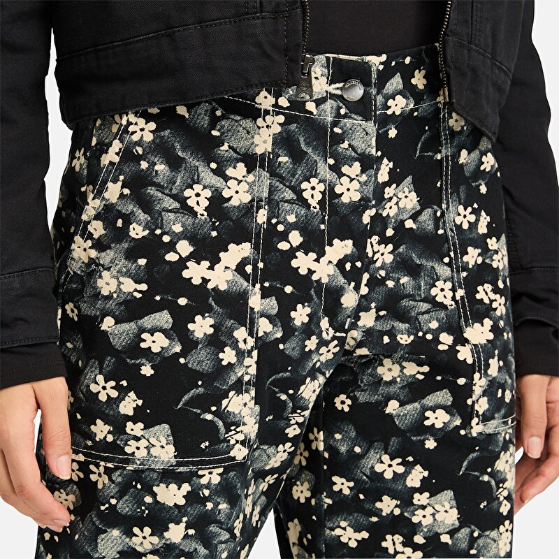 Kadın Baskılı Siyah Pantolon