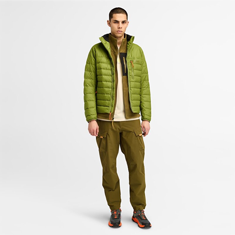 Erkek Bear Head Mobi Flex Tech Yeşil Kaz Tüyü Mont