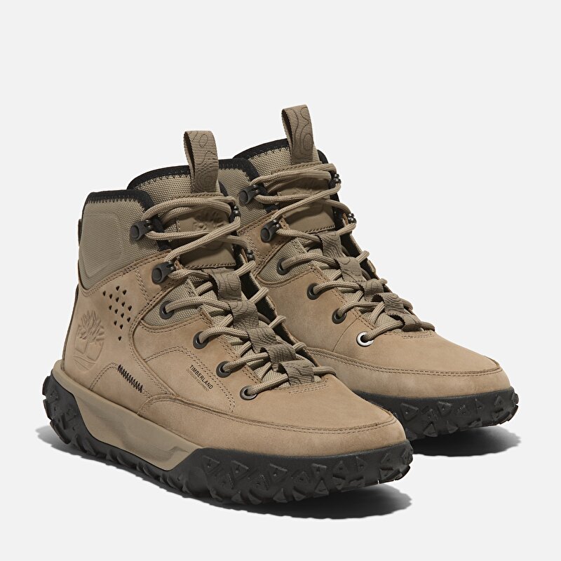 Erkek GreenStride™ Motion 6 Boğazlı ve Bağcıklı Bej Yürüyüş Botu