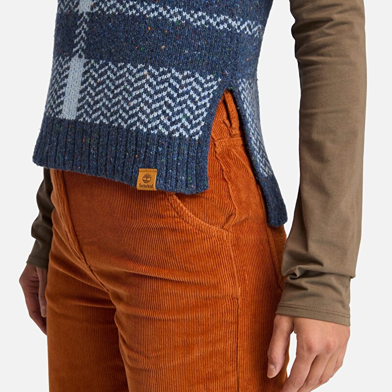 Kadın Yün Karışımı Lacivert Yelek