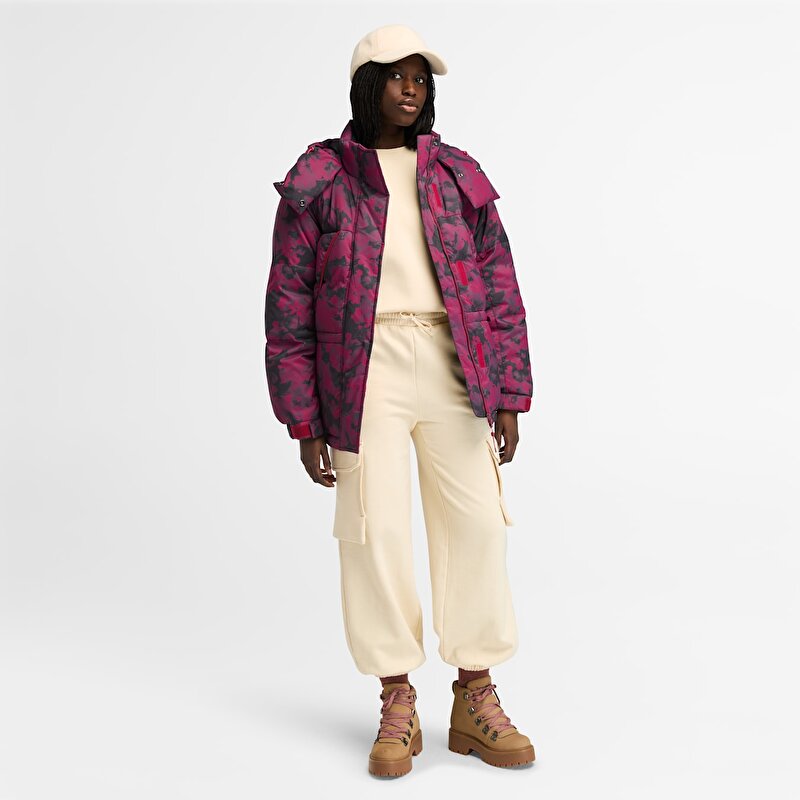 Kadın Howker Pembe Kaz Tüyü Mont