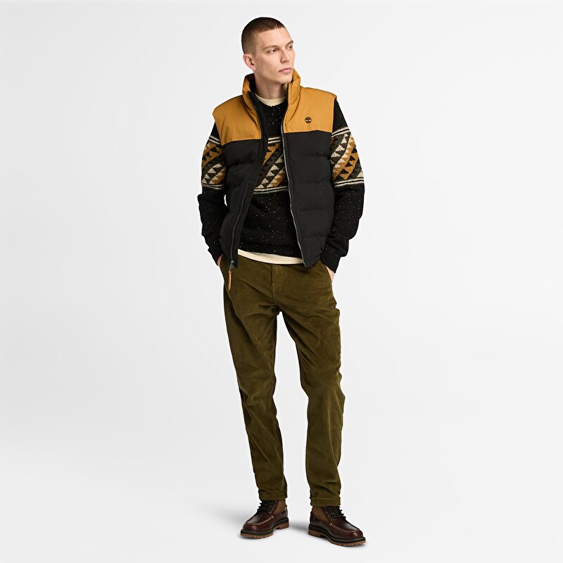 Erkek Farisle Bisiklet Yakalı Siyah Kazak