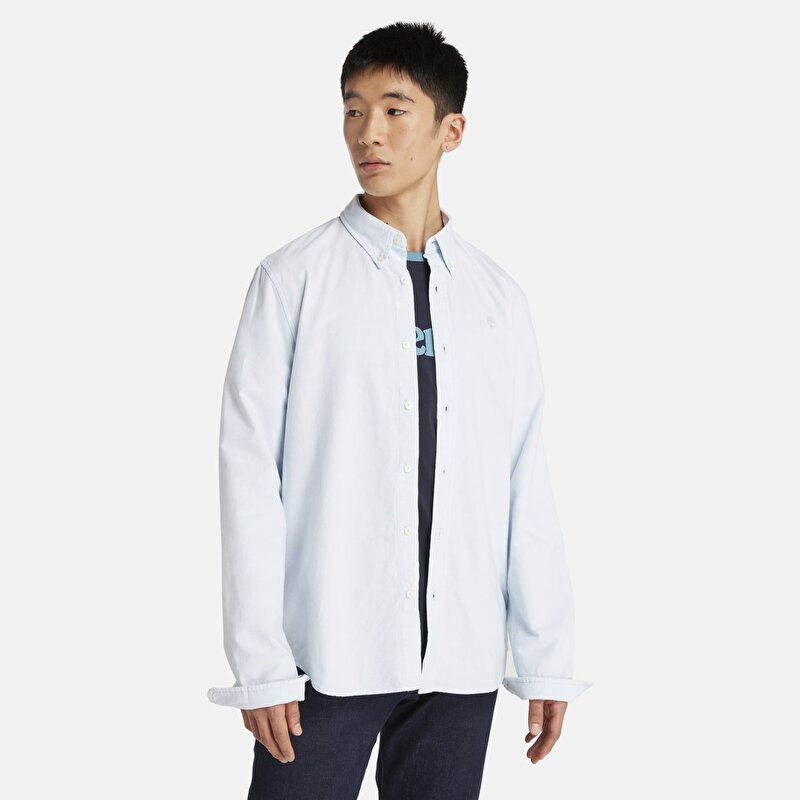 Erkek Mavi Oxford Gomlek Skyway Yd Timberland