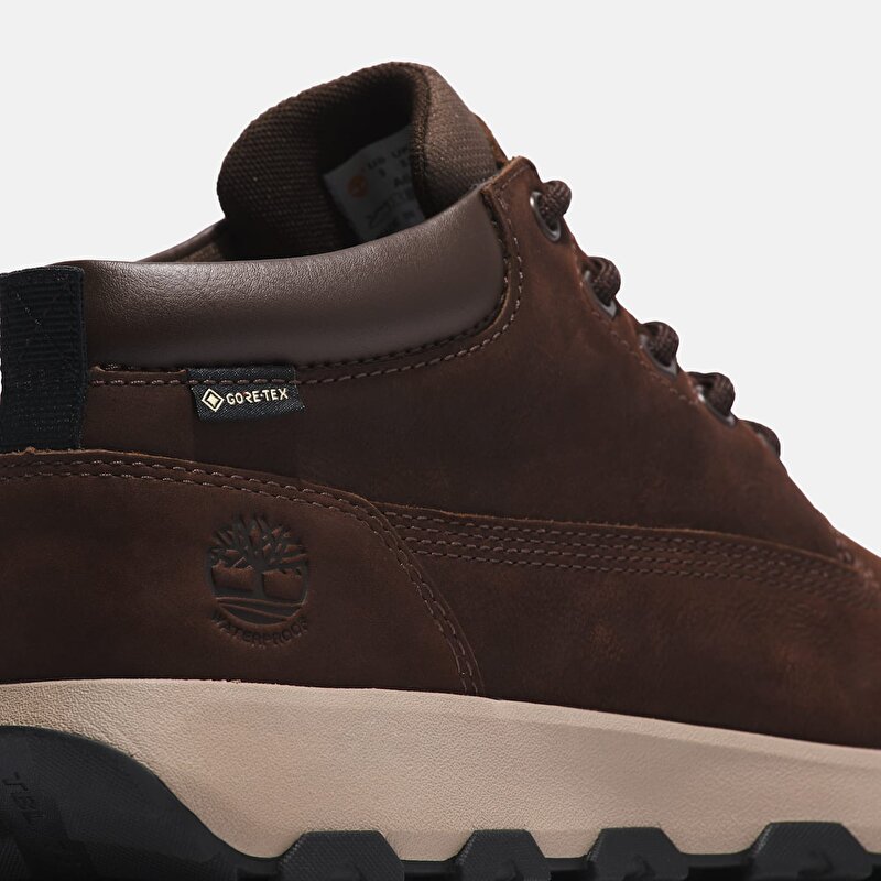 Erkek Winsor Park Gore Tex Koyu Kahverengi Chukka Bot Potting Soil Saddleback Timberland