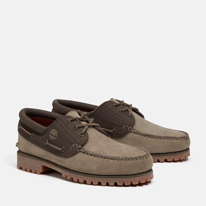 Erkek Timberland® Authentic El Yapımı 3 Eye Yeşil Tekne Ayakkabısı