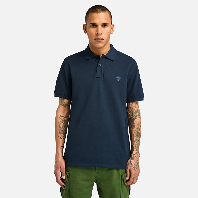 Erkek Millers River Pique Lacivert Polo Yaka Tişört