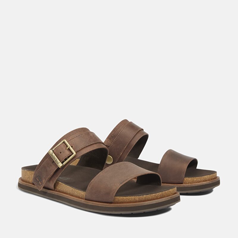 Erkek Koyu Kahverengi Amalfi Vibes Arkadan Bantlı Sandalet