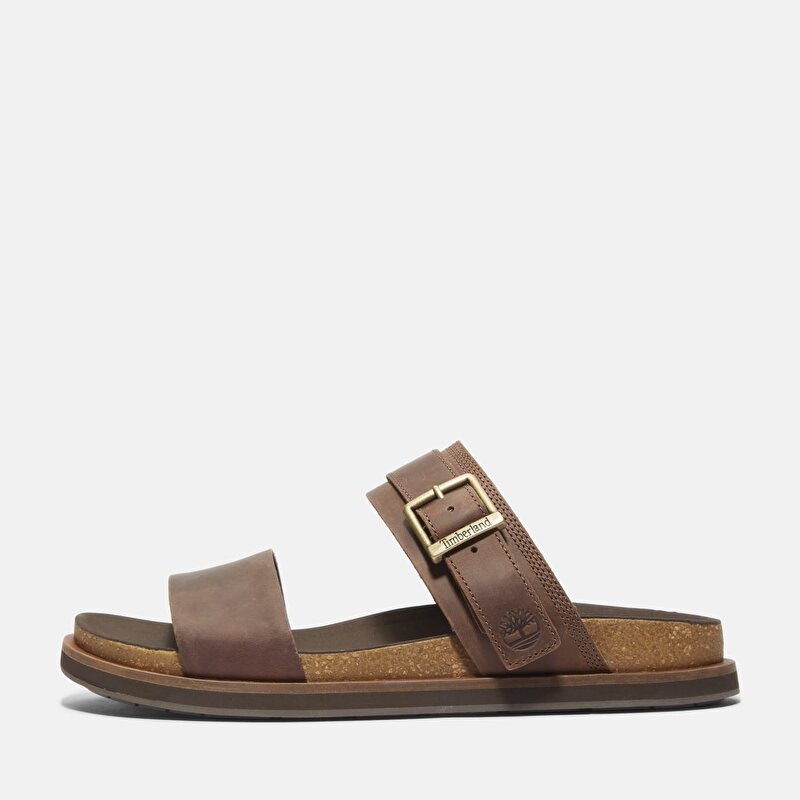 Erkek Koyu Kahverengi Amalfi Vibes Arkadan Bantlı Sandalet