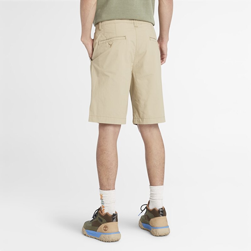 Erkek Bej Claremont Poplin Chino Şort