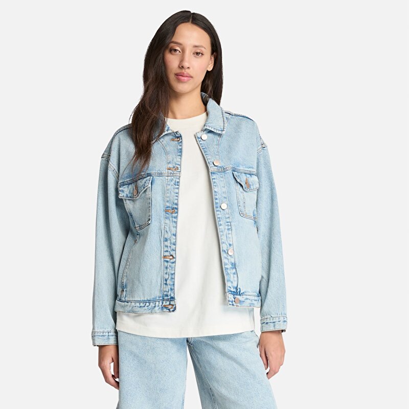 Kadın Açık Mavi Archive Denim Ceket