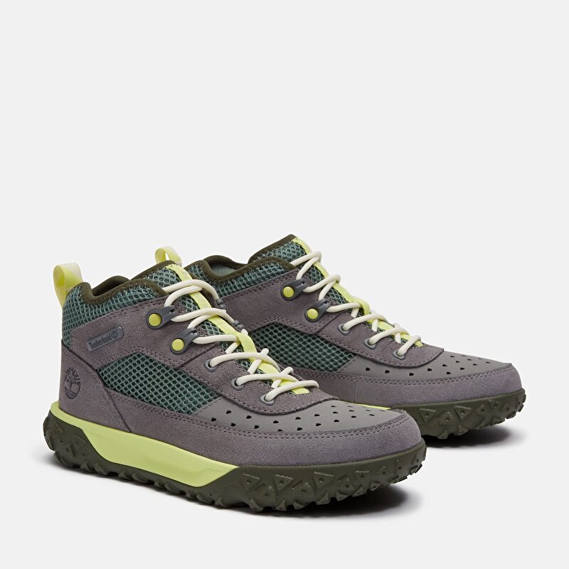 Gençler Gri GreenStride™ Motion 6 Bileksiz ve Bağcıklı Spor Ayakkabı