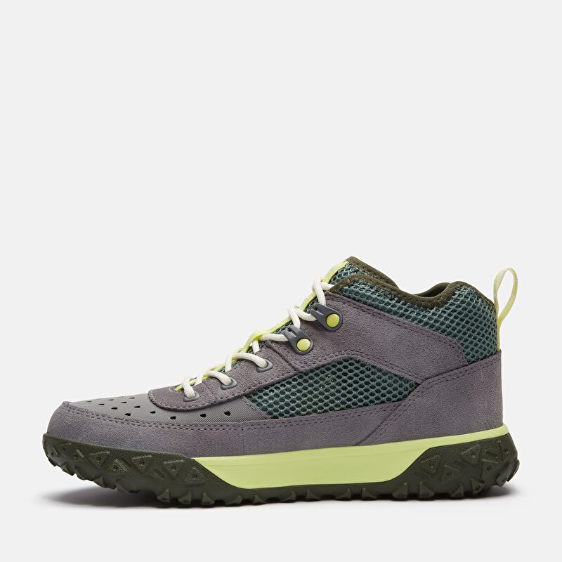 Gençler Gri GreenStride™ Motion 6 Bileksiz ve Bağcıklı Spor Ayakkabı