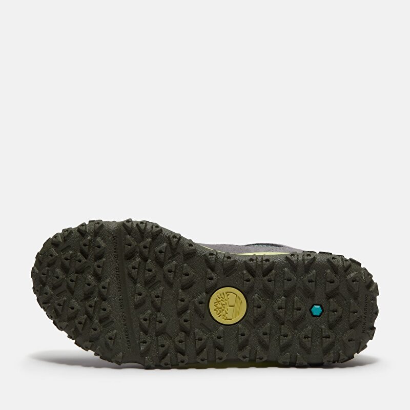 Çocuklar Gri GreenStride™ Motion 6 Yarım Boğazlı ve Bağcıklı Spor Ayakkabı