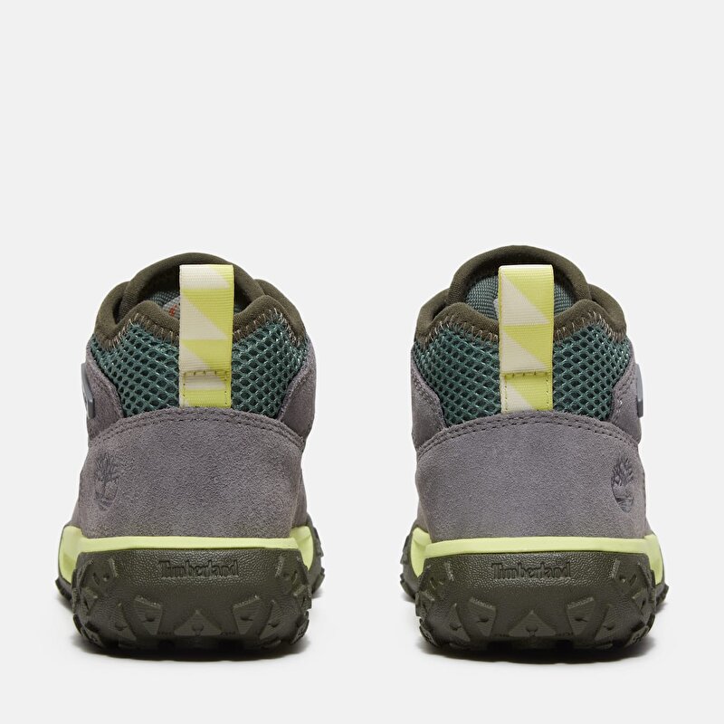 Çocuklar Gri GreenStride™ Motion 6 Yarım Boğazlı ve Bağcıklı Spor Ayakkabı