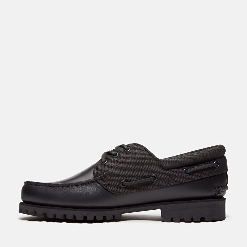 Erkek Siyah Timberland® Authentic El Yapımı 3 Delikli Tekne Ayakkabısı