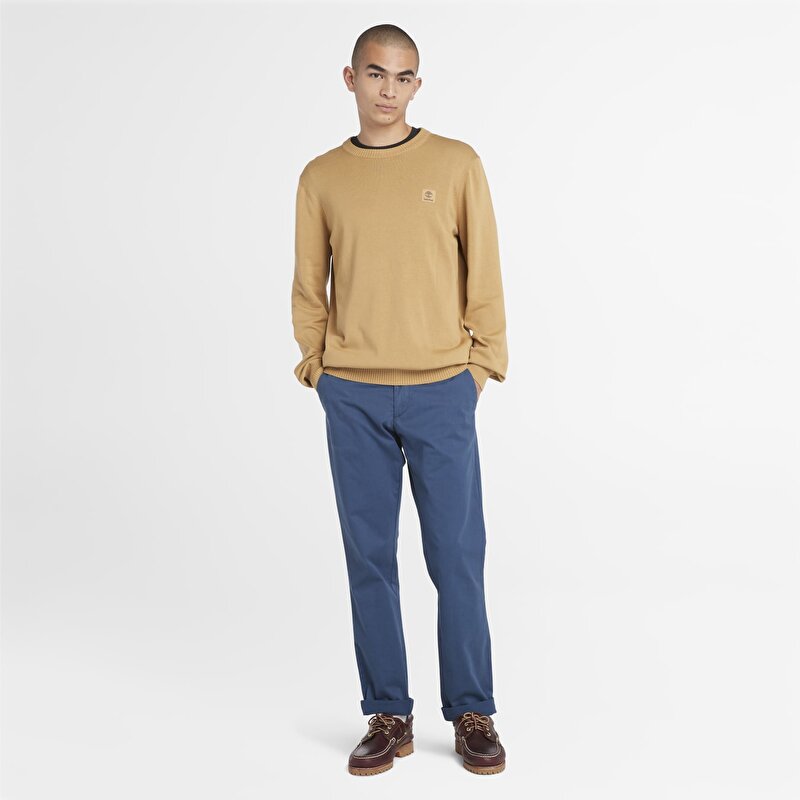 Erkek Mavi Claremont Fitilli Chino Pantolon