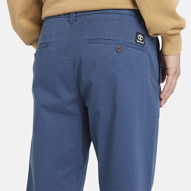 Erkek Mavi Claremont Fitilli Chino Pantolon