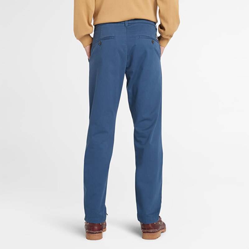 Erkek Mavi Claremont Fitilli Chino Pantolon
