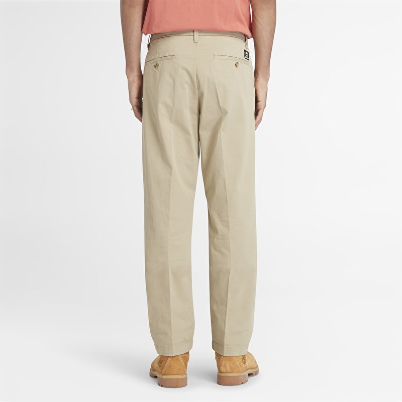 Erkek Bej Claremont Fitilli Chino Pantolon