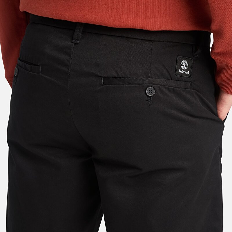 Erkek Siyah Claremont Fitilli Chino Şort