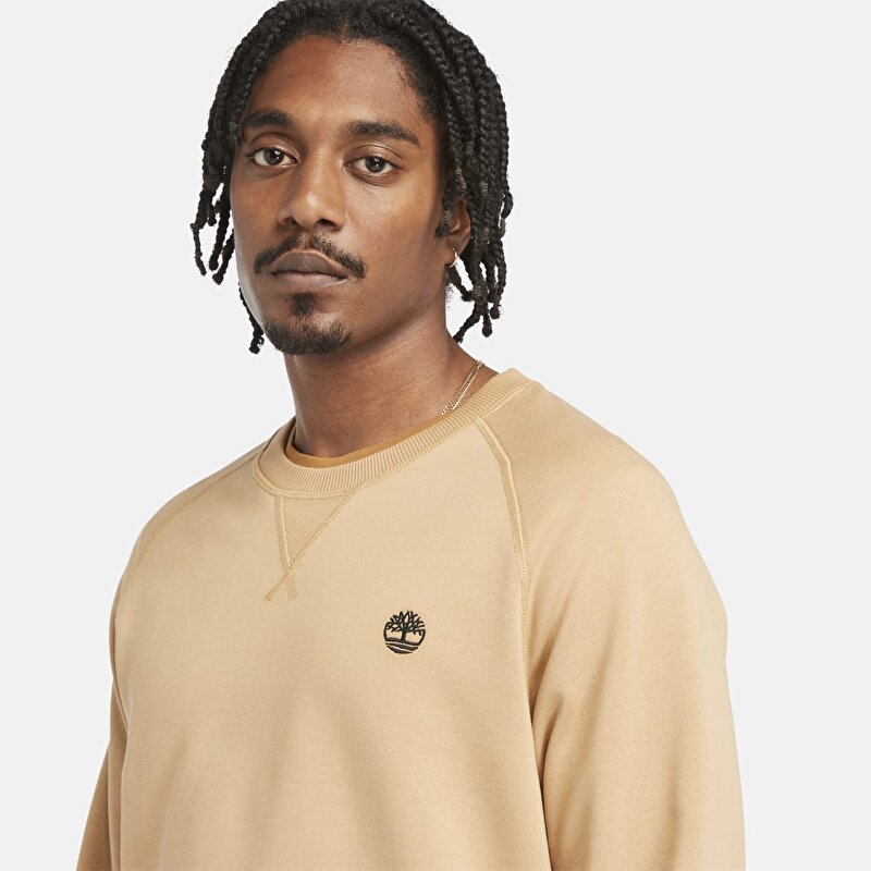 Erkek Sarı Exeter River Loopback Bisiklet Yaka Sweatshirt