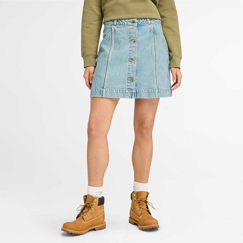 Kadın Mavi Refibra™ Denim Etek