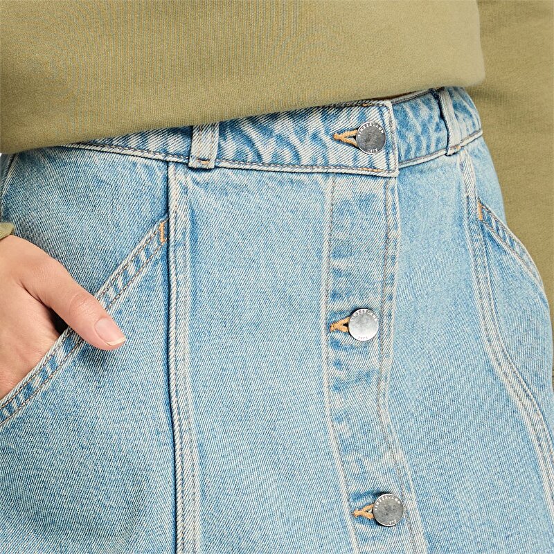 Kadın Mavi Refibra™ Denim Etek