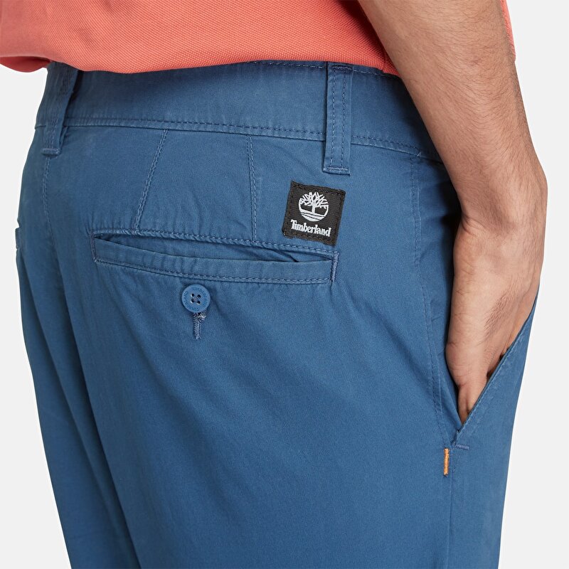 Erkek Mavi Claremont Poplin Chino Pantolon