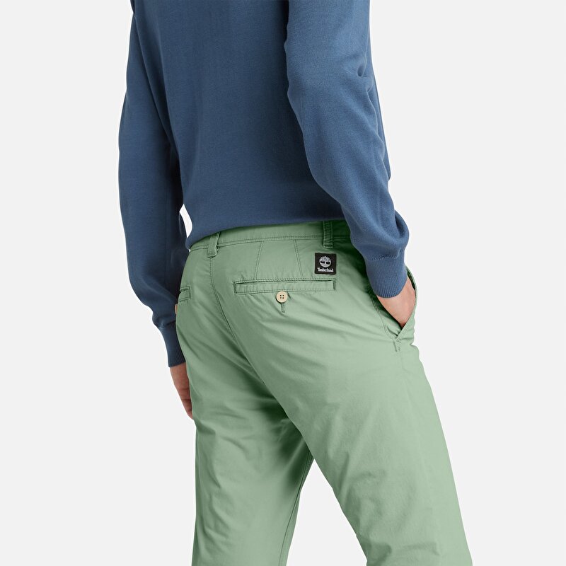 Erkek Yeşil Claremont Poplin Chino Pantolon