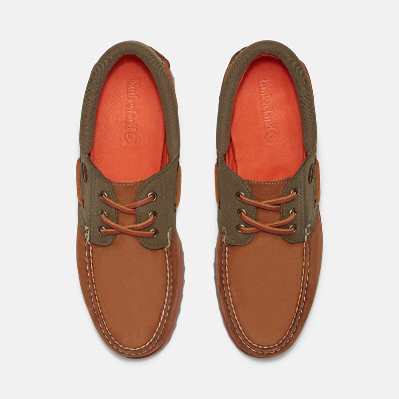 Erkek Kahverengi Timberland® Authentic El Yapımı 3 Delikli Tekne Ayakkabısı