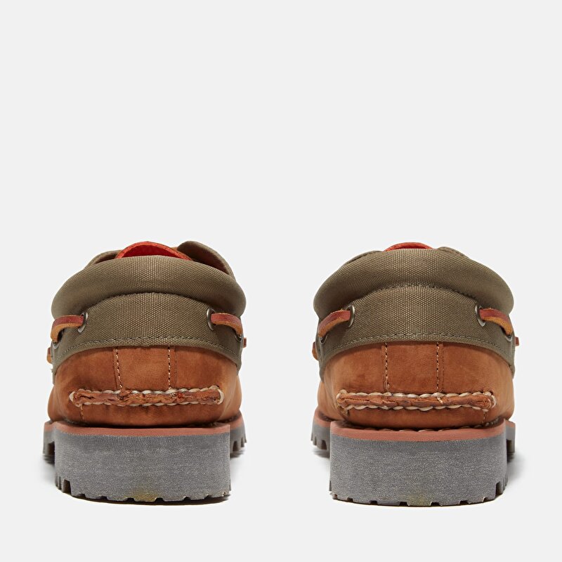 Erkek Kahverengi Timberland® Authentic El Yapımı 3 Delikli Tekne Ayakkabısı