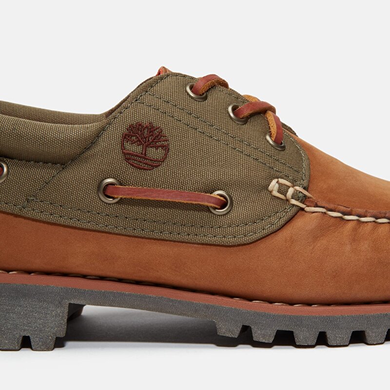 Erkek Kahverengi Timberland® Authentic El Yapımı 3 Delikli Tekne Ayakkabısı