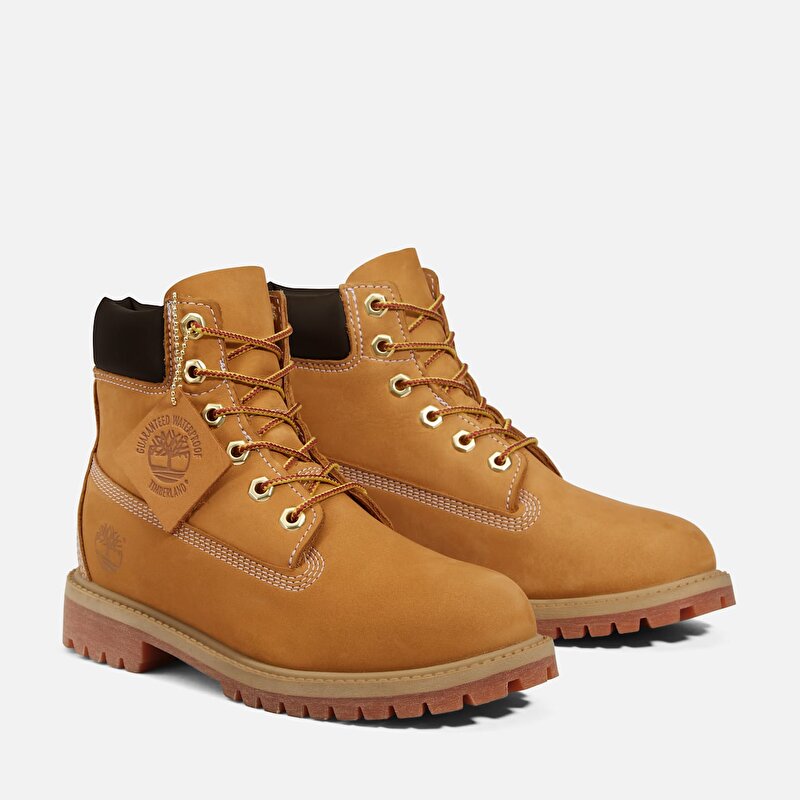 Çocuk Sarı Siyah Timberland Premium 6 Inch Su Geçirmez Bot