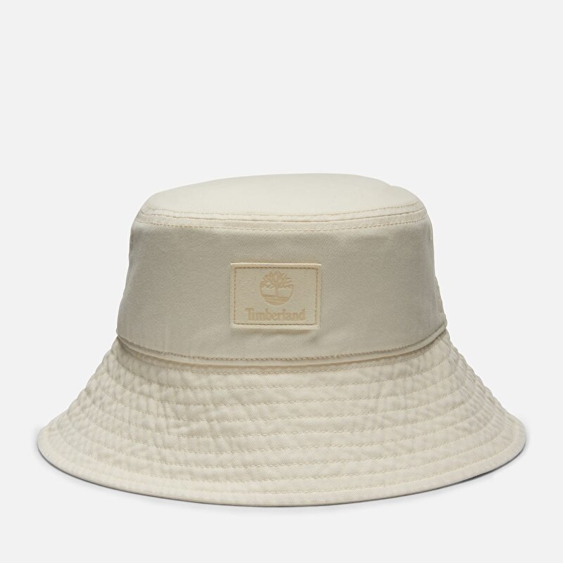 Monokrom Beyaz Bucket Şapka
