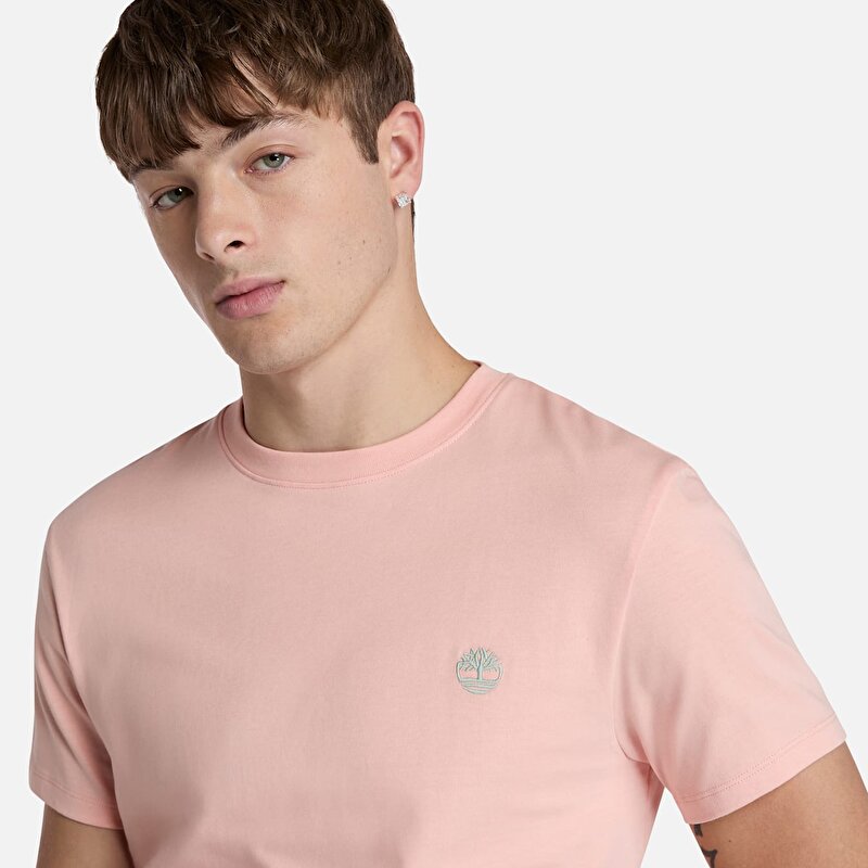 Erkek Açık Pembe Dunstan River Tişört