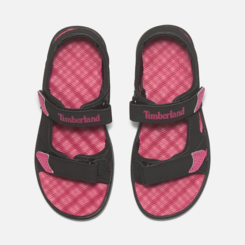 Küçük Çocuk Siyah/Pembe Perkins Row Arkadan Bantlı Sandalet
