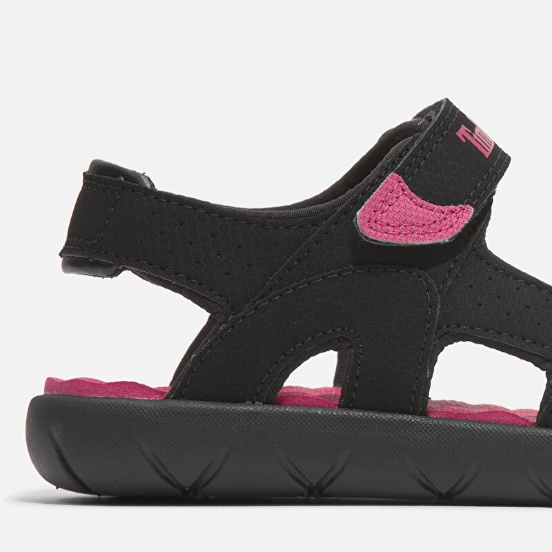 Küçük Çocuk Siyah/Pembe Perkins Row Arkadan Bantlı Sandalet